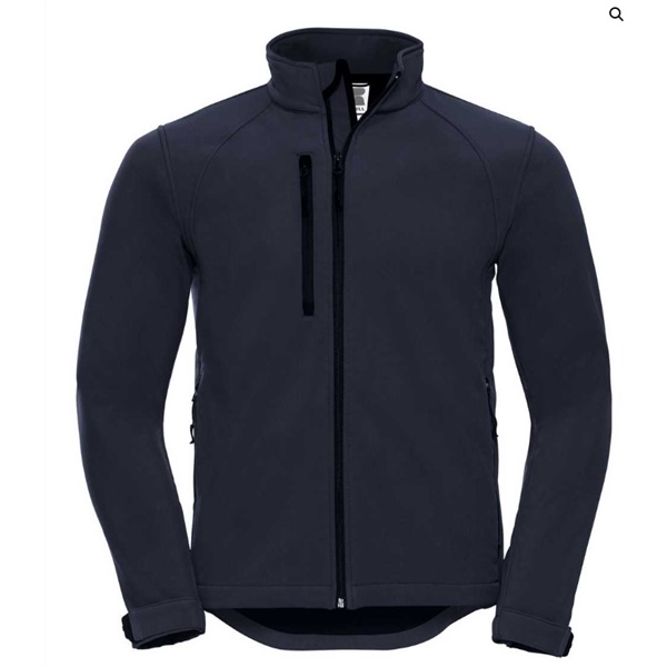 Click for a bigger picture.Navy Russell Soft Shell Jacket-  large