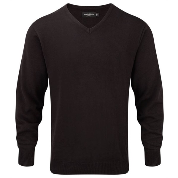 Click for a bigger picture.Black V-neck Knitted PULLOVER medium