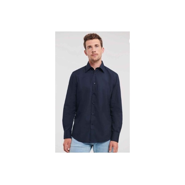 Click for a bigger picture.Russell L/Sleeve Tailored Poplin Shirt - L