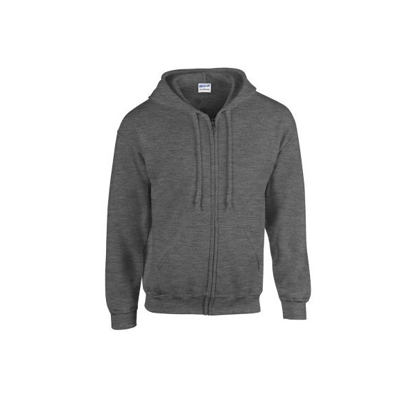 Click for a bigger picture.Dark Heather Zipped Hooded SWEATSHIRT med