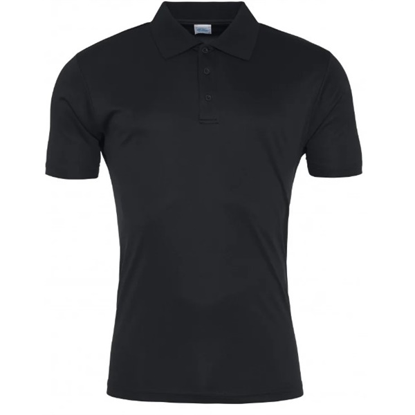 Click for a bigger picture.Black Smooth Polo JUST COOL BY AWDIS- lg