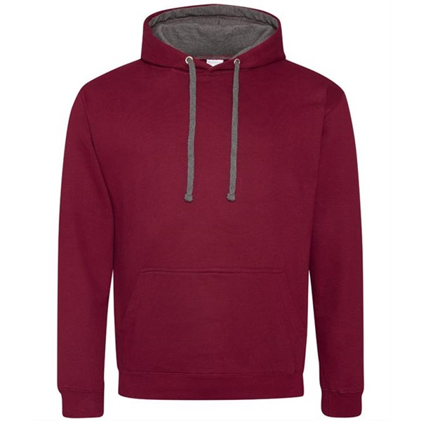 Click for a bigger picture.Burgundy/Charcoal Varsity HOODIE medium