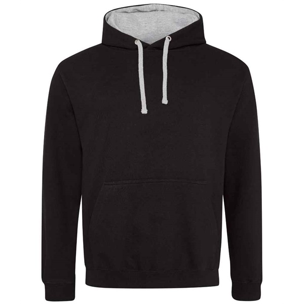Click for a bigger picture.Black/Heather Grey Varsity HOODIE xx.large