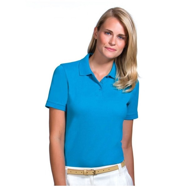 Click for a bigger picture.Turquoise Lady Klassic POLO SHIRT size 12