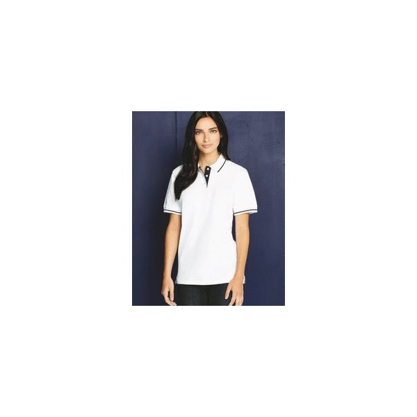 Click for a bigger picture.Navy/White St Mellion POLO SHIRT size 8