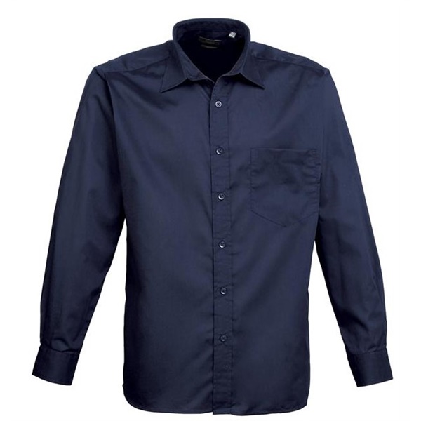 Click for a bigger picture.Premier Long Sleeve Poplin Shirt 17 neck