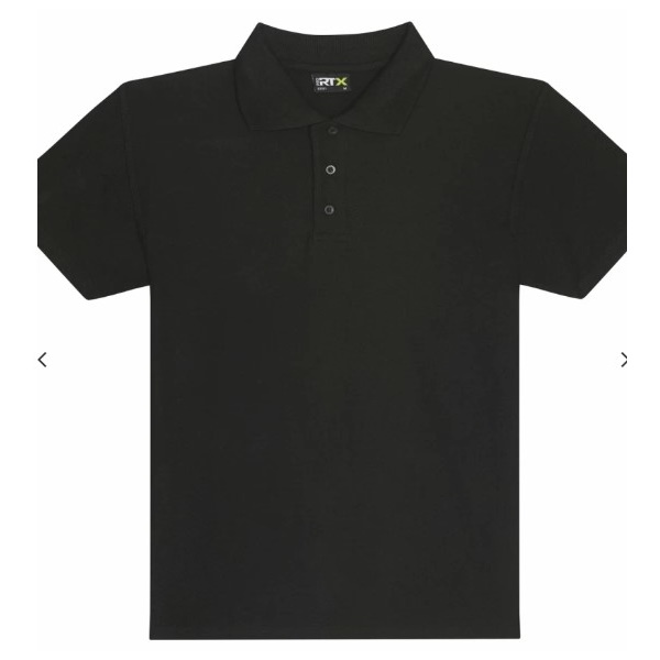 Click for a bigger picture.Black PRO RTX Polo Shirt medium
