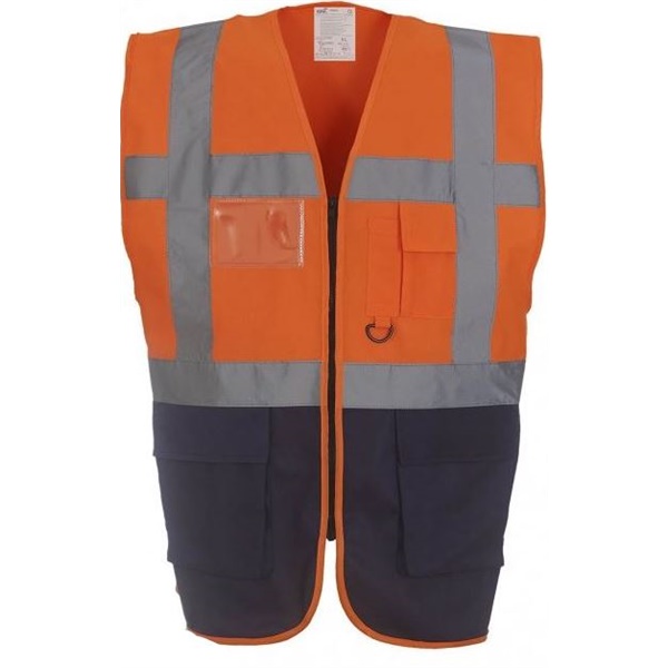 Click for a bigger picture.Orange/Navy YOKO Executive Vest - large