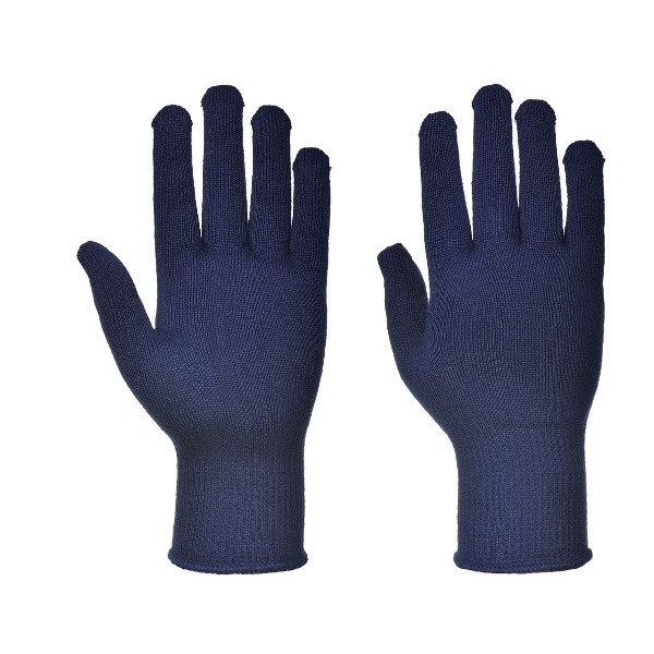 Click for a bigger picture.Navy THERMAL Liner  Glove x12 medium