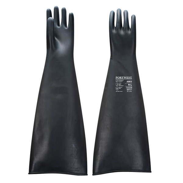 Click for a bigger picture.Heavyweight Latex Rubber Gauntlet 600mm L