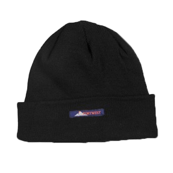 Click for a bigger picture.Navy Knitted INSULATED CAP [Beanie]