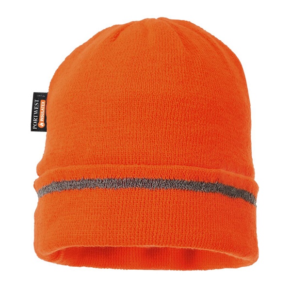Click for a bigger picture.Orange Reflective INSULATED CAP [Beanie]