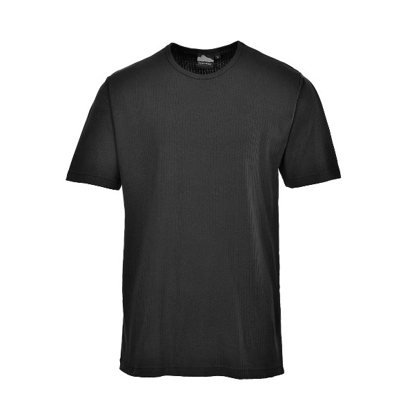 Click for a bigger picture.Black Short Sleeve THERMAL T-SHIRT medium