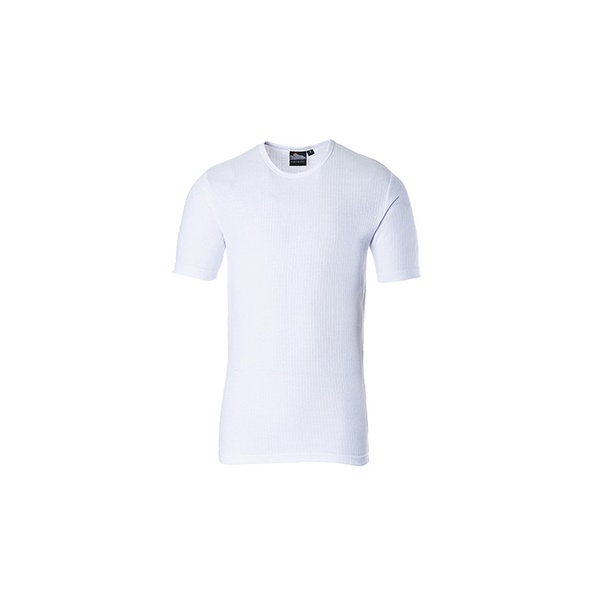 Click for a bigger picture.White Short Sleeve THERMAL T-SHIRT small