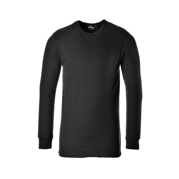 Click for a bigger picture.Black Long Sleeve THERMAL T-SHIRT large