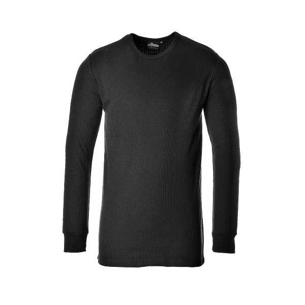 Click for a bigger picture.Black Long Sleeve THERMAL T-SHIRT 4xL