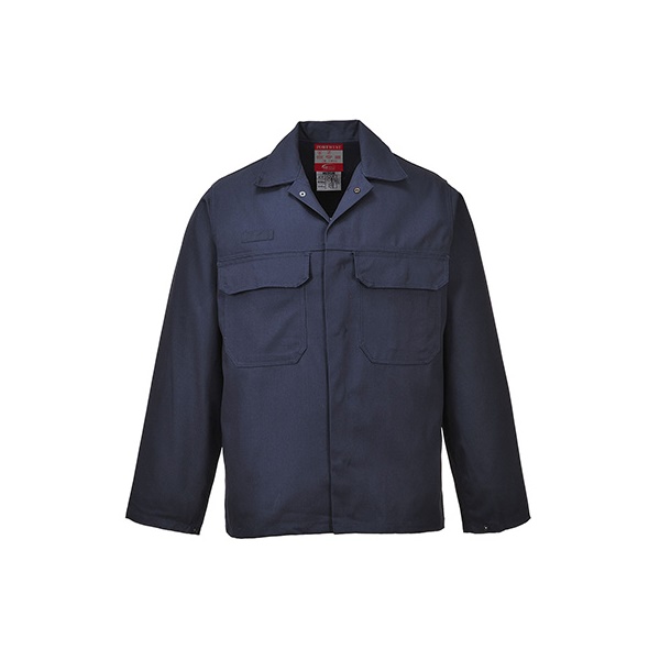 Click for a bigger picture.Navy Bizweld Flame Resistant JACKET medium