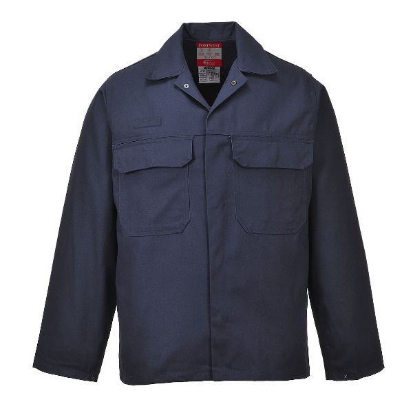 Click for a bigger picture.Navy Bizweld Flame Resistant JACKET large