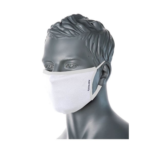 Click for a bigger picture.Anti-Microbial 3ply Fabric Face Mask