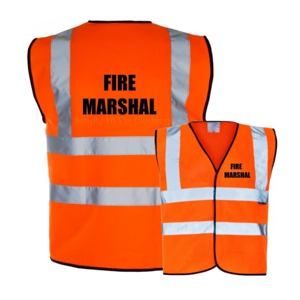 Click for a bigger picture.Fire Marshal Hi-Viz C2 WAISTCOAT lg/xl
