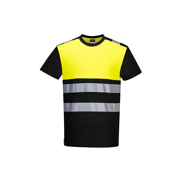 Click for a bigger picture.Black/Yellow PW3 Hi-Vis Class1 T-Shirt-med