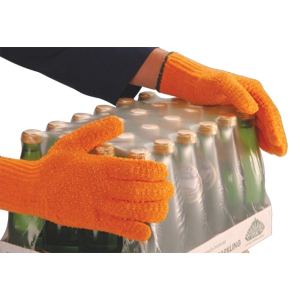 Click for a bigger picture.Orange CRISS CROSS Knitted Glove x12