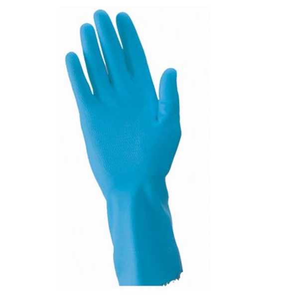 Click for a bigger picture.Blue RUBBER GLOVES size 7-7.5 (M)  x144