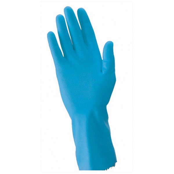 Click for a bigger picture.Blue RUBBER GLOVES 8-8.5 (L)