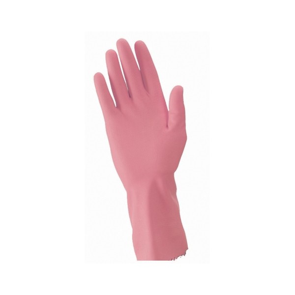 Click for a bigger picture.Pink RUBBER GLOVES 7-7.5 (M)