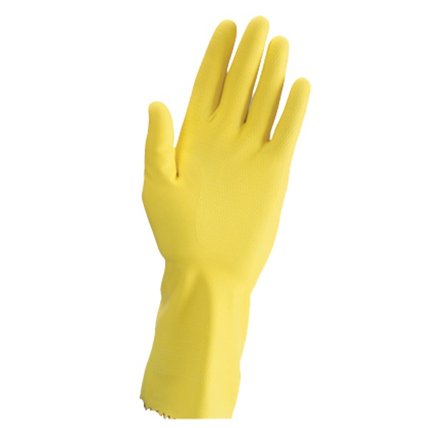 Click for a bigger picture.Yellow RUBBER GLOVES 8-8.5 (L)