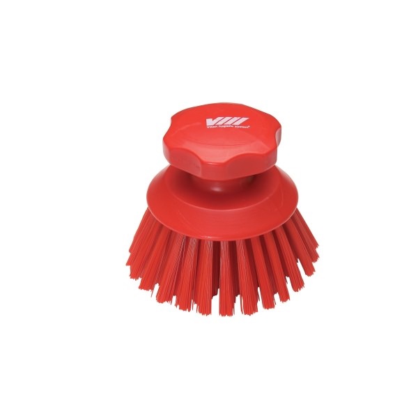Click for a bigger picture.Round HAND SCRUB brush red