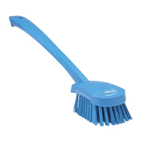 Click for a bigger picture.Long handle CHURN brush blue