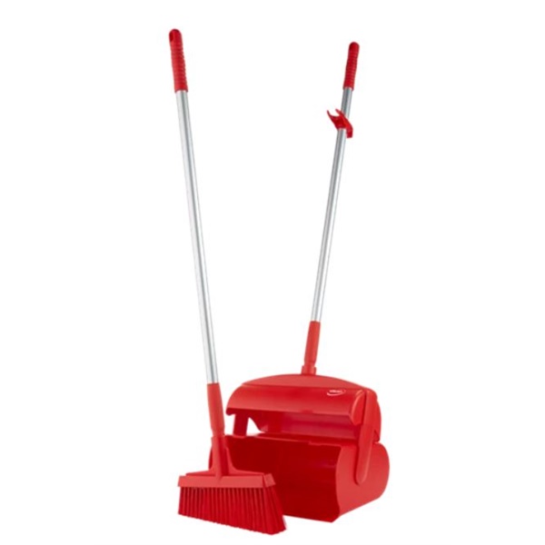 Click for a bigger picture.Red Heavy Duty Lobby TRASH PAN SET