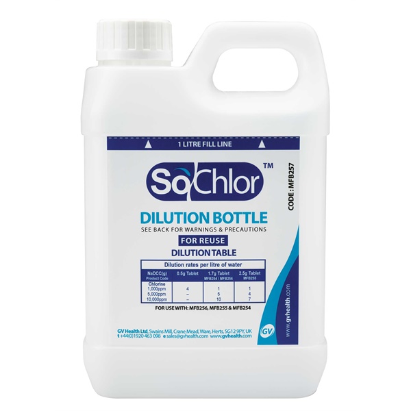 Click for a bigger picture.SoChlor™ Diluter 1 Litre