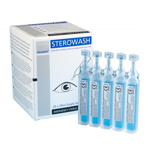 Click for a bigger picture.20ml Sterile Eye/Wound Wash Pods (x25)