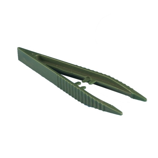 Click for a bigger picture.Disposable Green Tweezers/Forceps (x10)