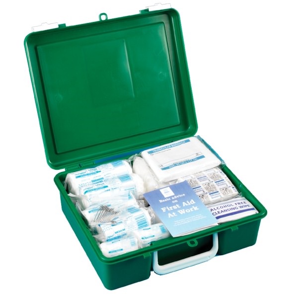 Click for a bigger picture.HSE 50 Person First Aid Kit