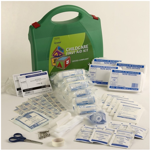 Click for a bigger picture.Childcare First Aid Kit
