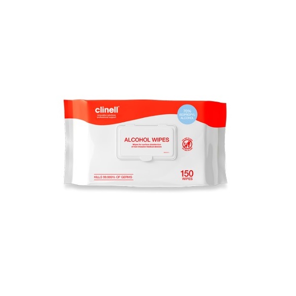 Click for a bigger picture.Clinell Alcohol Wipes Large