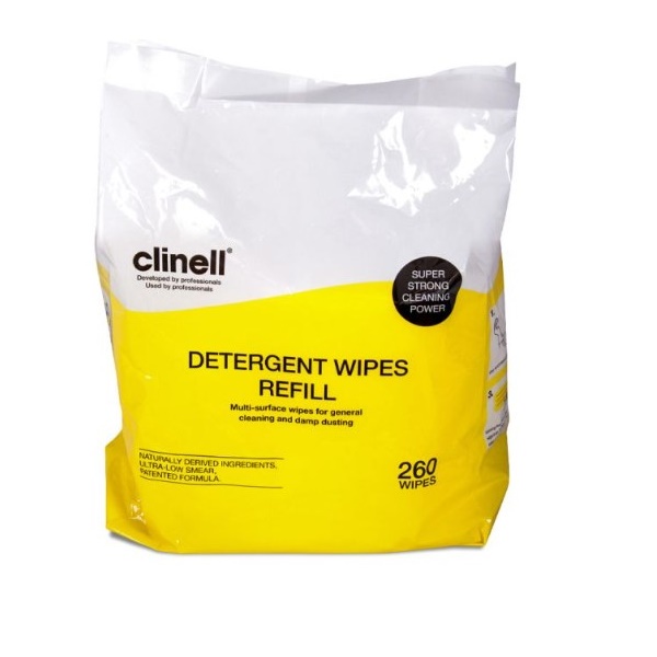 Click for a bigger picture.Clinell Detergent Wipes Bucket 260 Refill