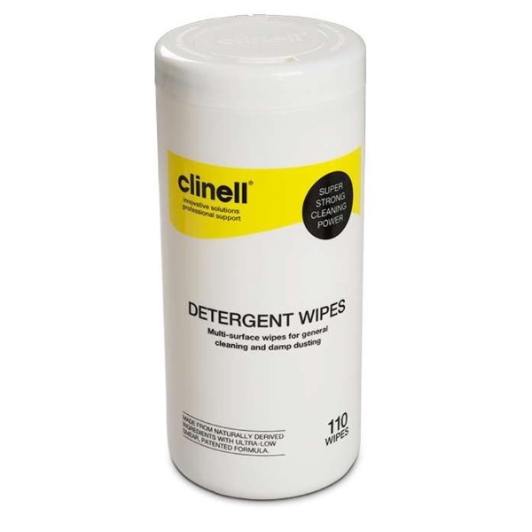 Click for a bigger picture.Clinell Detergent Wipes Tub 110