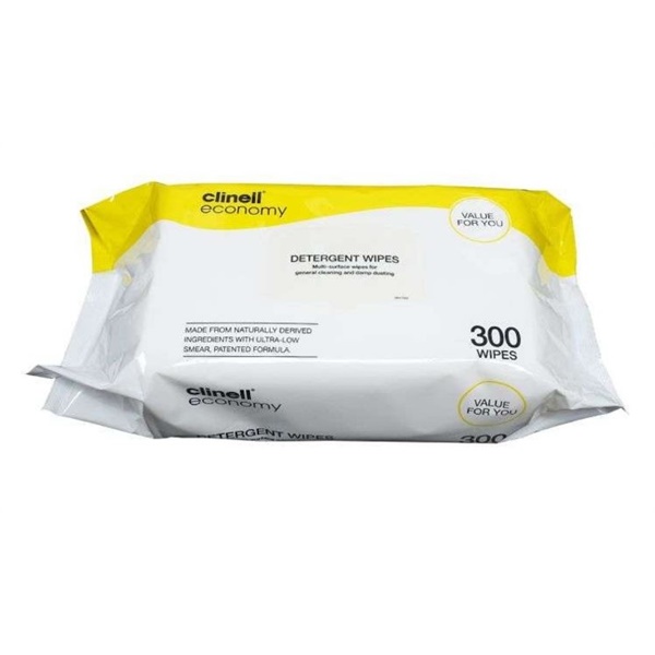 Click for a bigger picture.Clinell Detergent Wipes 300