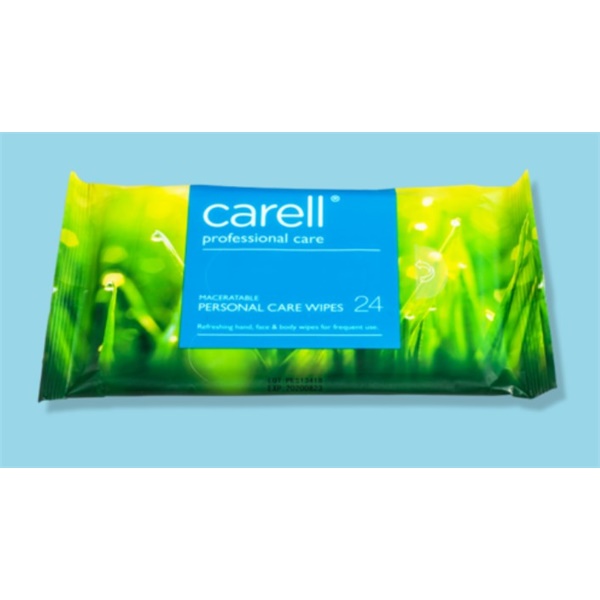Click for a bigger picture.Carell Patient Hands and Face Wipes 24