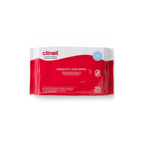 Click for a bigger picture.Clinell Peracetic Acid Wipes