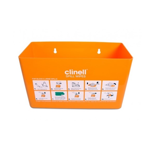 Click for a bigger picture.Clinell Spill Wipe Dispenser