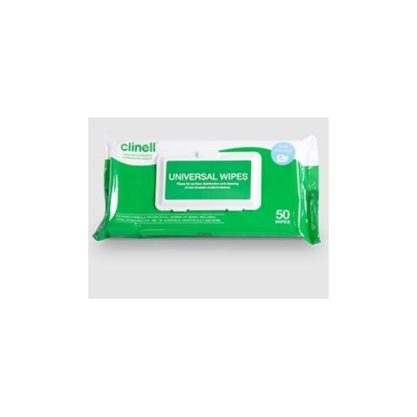 Click for a bigger picture.Clinell Universal Wipes Adhesive Back Pack
