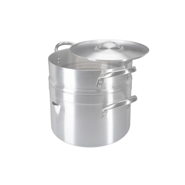 Click for a bigger picture.Double Boiler with Lid - Medium Duty Alumi
