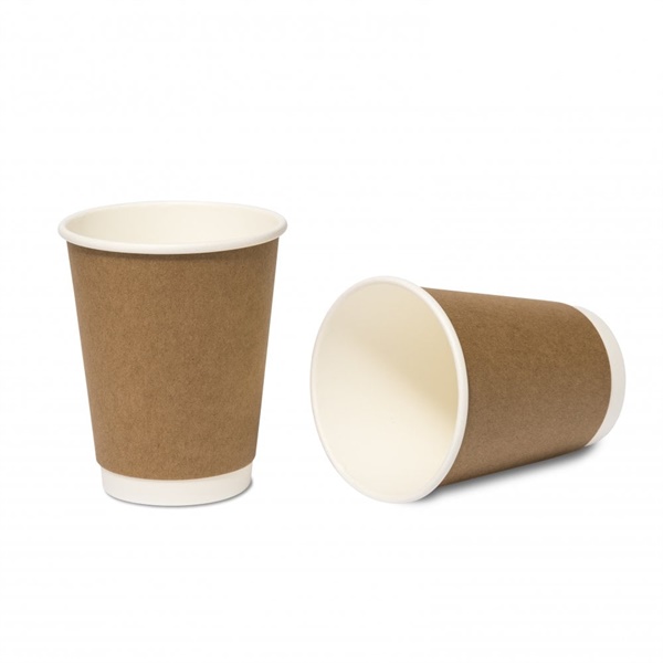Click for a bigger picture.340ml (12oz) Double Wall Kraft Cups