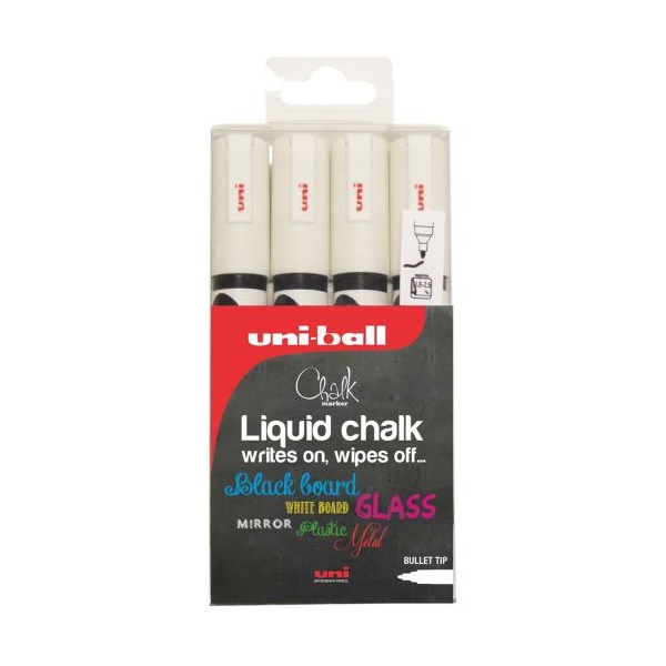 Click for a bigger picture.uni-ball Chalk Marker Bullet Tip Medium Wh