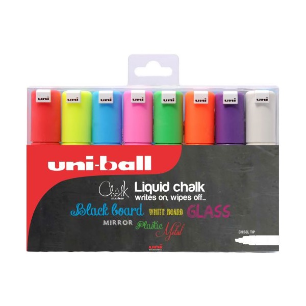 Click for a bigger picture.uni-ball Chalk Marker Chisel Tip Broad Ass